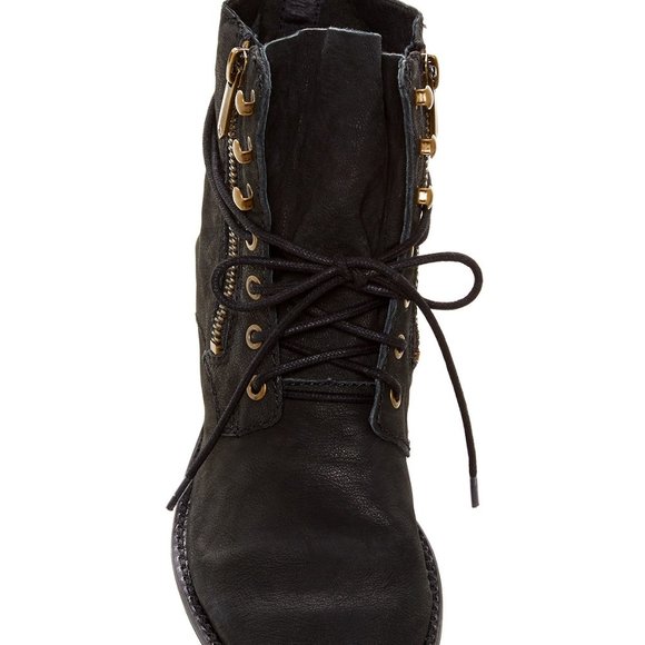 NEW Sam Edelman Mackay Leather Combat Boots Sz 6.5 - Picture 4 of 6
